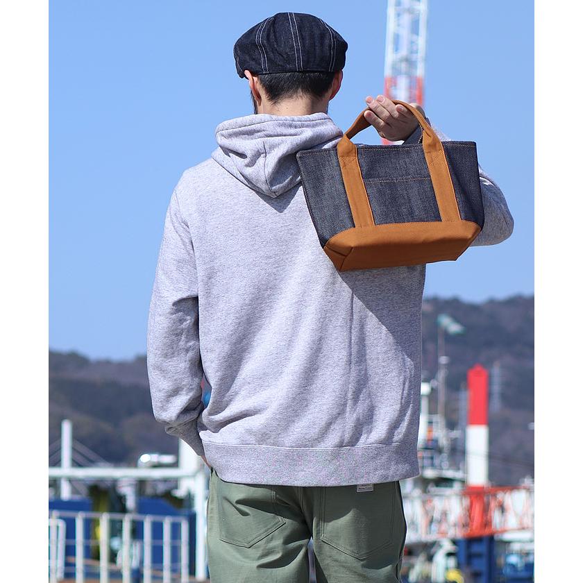 児島ジーンズ 公式通販 21oz デニム ＆ ブラウンダック ウッドカモ コンボ トートバッグ Mサイズ kojimagenes | 児島ジーンズ | 04