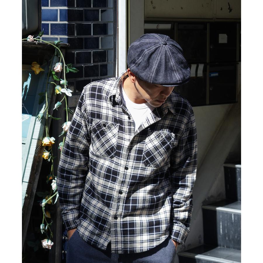 児島ジーンズ 公式通販 ベーシックキャスケット kojimagenes デニム ヒッコリー ウォバッシュ RNB-986 | 児島ジーンズ | 14