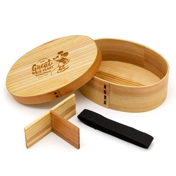 ディズニー DISNEY 曲げわっぱ 弁当箱 ミッキーマウス M 13.0×17.5×H6