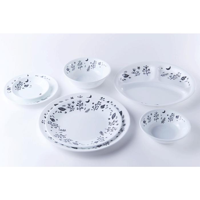 コレール CORELLE 中皿 21.5cm ムーンライトフォレスト 強化耐熱ガラス