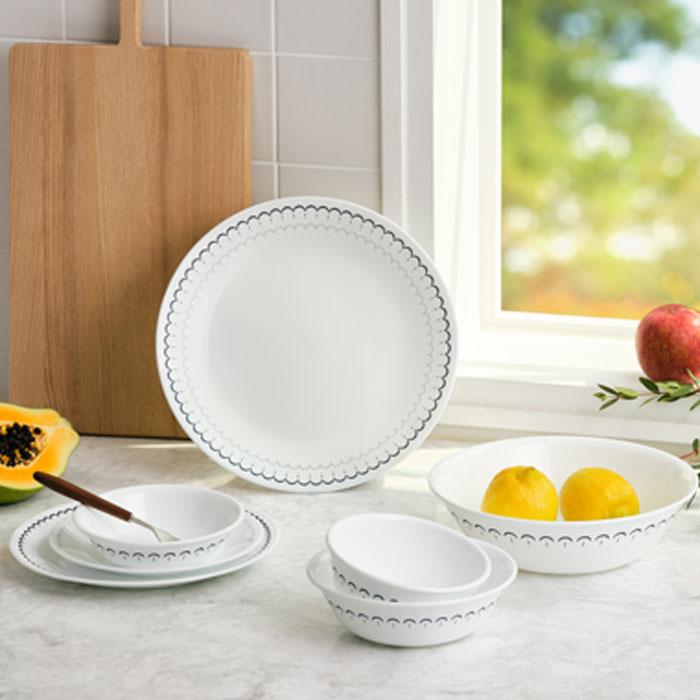 コレール CORELLE カスピアンレース ランチ皿 小 径21.5cm パール金属