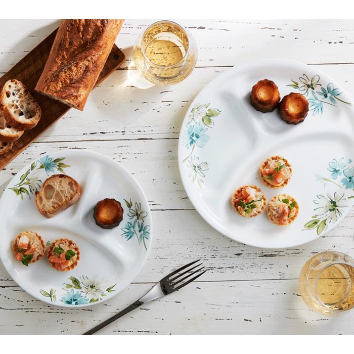 ランチプレート 21.5cm CORELLE コレール 強化ガラス （ 食洗機
