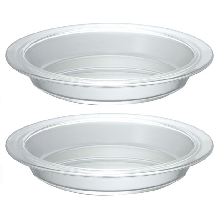 HARIO（ハリオ） 耐熱パイ皿 2枚セット 径20cm 満水容量400ml 日本製