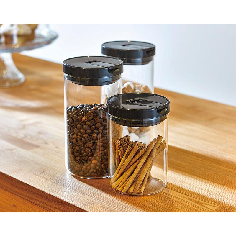 HARIO（ハリオ） 珈琲キャニスター M ブラック 満水容量800ml