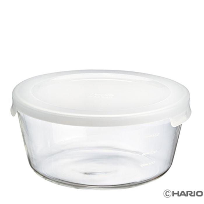 HARIO（ハリオ） 耐熱ガラス製 保存容器 丸 1200ml カラー：透明