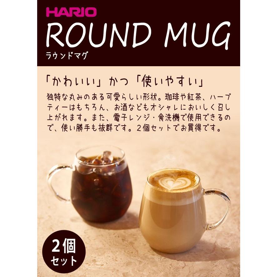 マジカルウォーター　固まるハーバリウム使いかけ2セット HARIO（ハリオ） ラウンドマグ2個セット 耐熱ガラス 満水容量