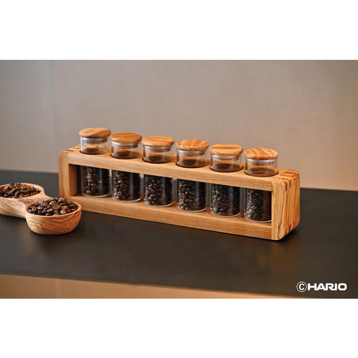HARIO（ハリオ） オリーブウッド スパイスストッカー 6個セット 実用