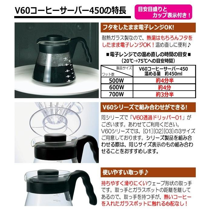 ハリオ ＨＡＲＩＯ　Ｖ６０コーヒーサーバー ７００　※１〜５杯用　実用容量（バンド下）：７００ｍｌ　カラー：ブラック | HARIO | 02