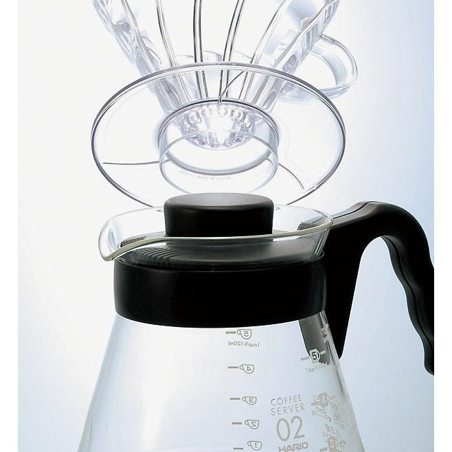 ハリオ ＨＡＲＩＯ　Ｖ６０コーヒーサーバー ７００　※１〜５杯用　実用容量（バンド下）：７００ｍｌ　カラー：ブラック | HARIO | 03