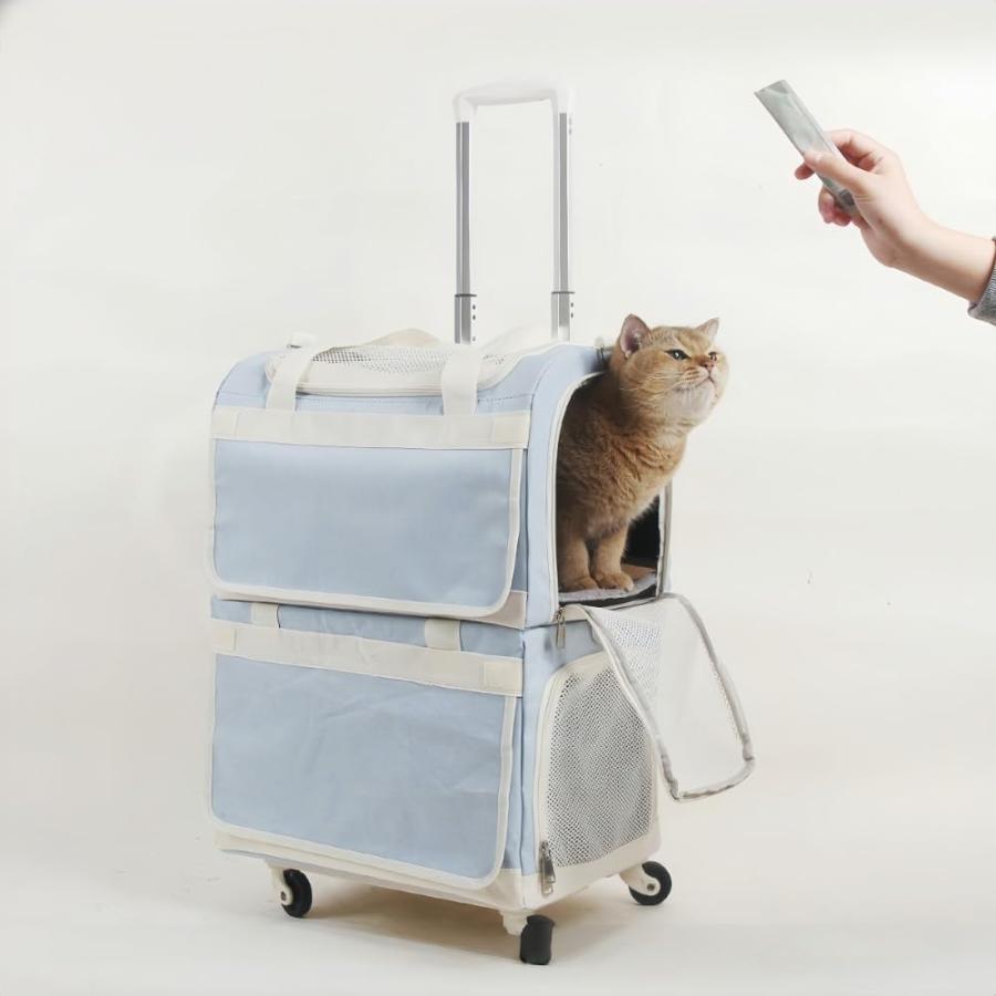 ペットキャリー 2匹 ペットカート 猫キャリーケース 猫用キャリー
