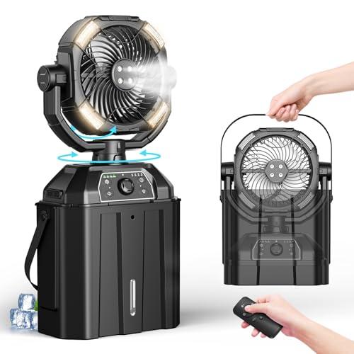 扇風機　ミストファン　キャンプ　アウトドア　サーキュレーター　LEDライト　強力 Amazon | 【Amazon 限定ブランド】ミストファン キャンプ扇風機