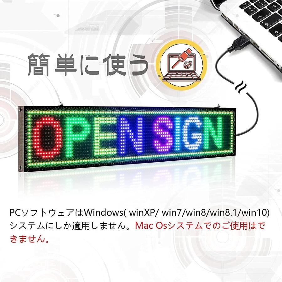 レビュー特典】 LED電光掲示板 P5 LEDボード 7色フルカラー掲示板 多