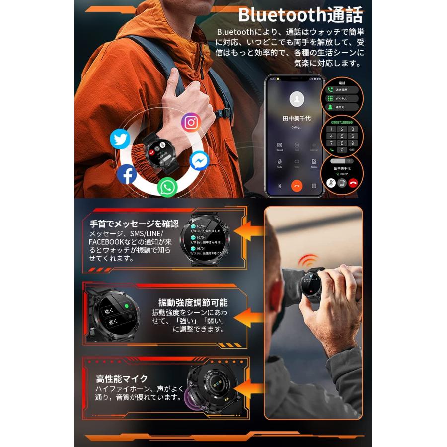 即納 数量限定レビュー特典 】スマートウォッチ 1.6インチ大画面 24
