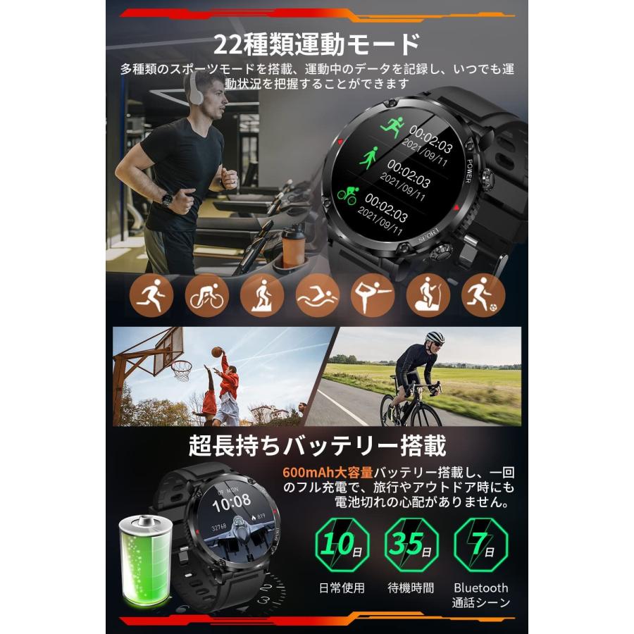 即納 数量限定レビュー特典 】スマートウォッチ 1.6インチ大画面 24