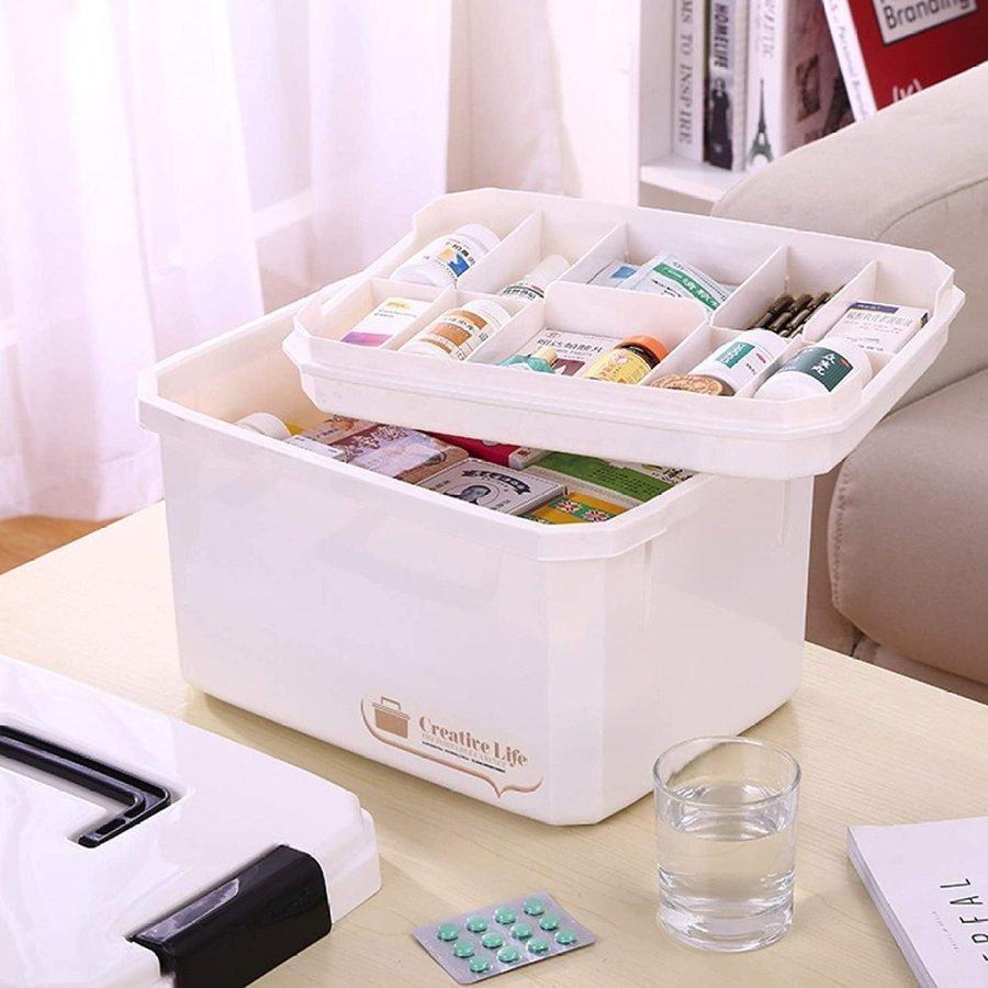 救急箱 薬箱 医療箱 救急ボックス 収納ボックス 引き出し 手提げ 大 