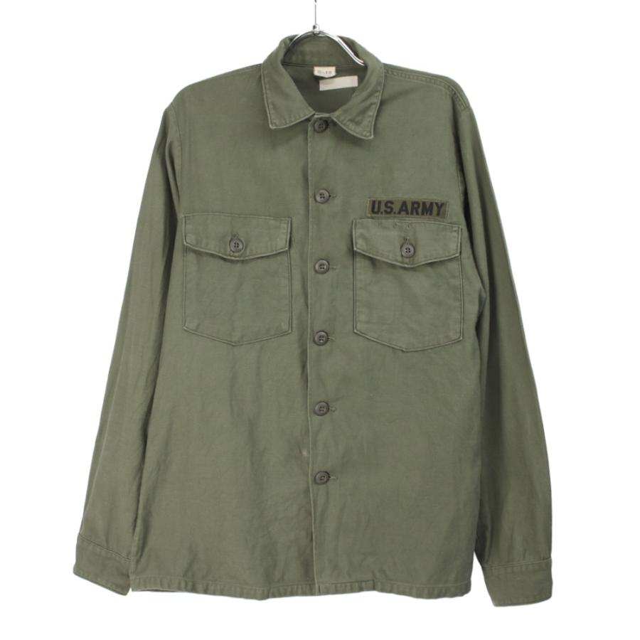 MILITARY 米軍 ユーティリティシャツ コットンサテン U.S.ARMY 69年 