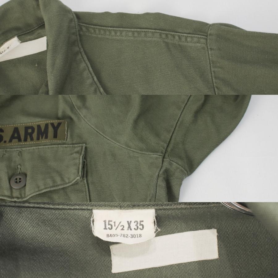 MILITARY 米軍 ユーティリティシャツ コットンサテン U.S.ARMY 69年 