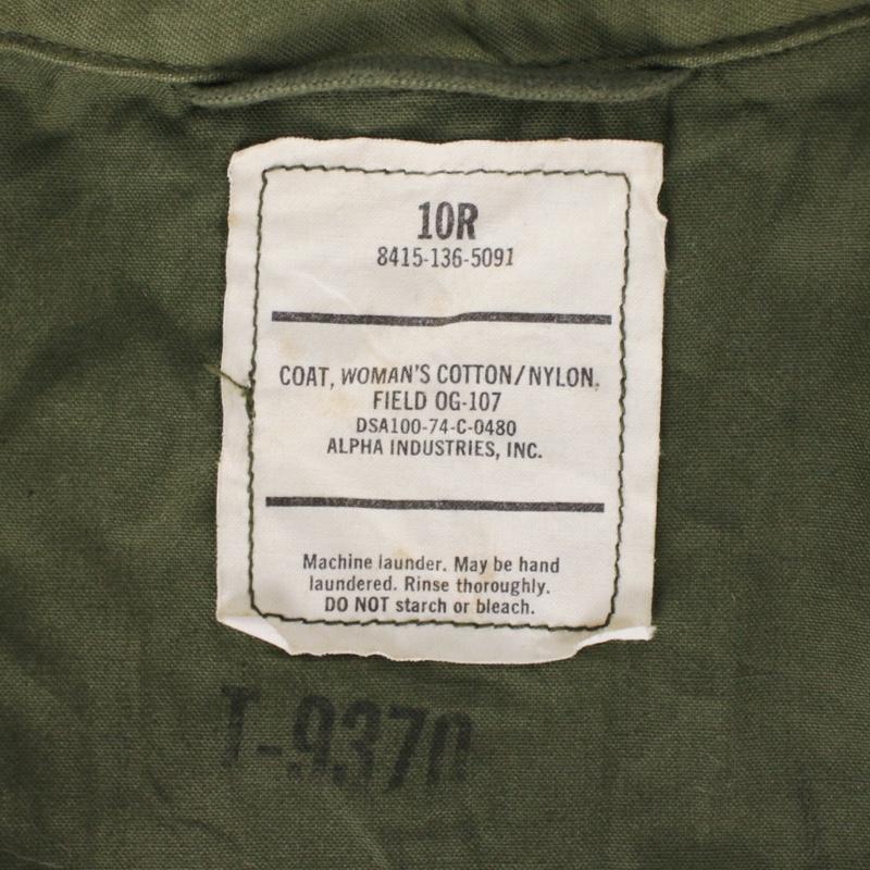 MILITARY 米軍 ウーマンズ フィールドジャケット10R 実物74年 [9018735  