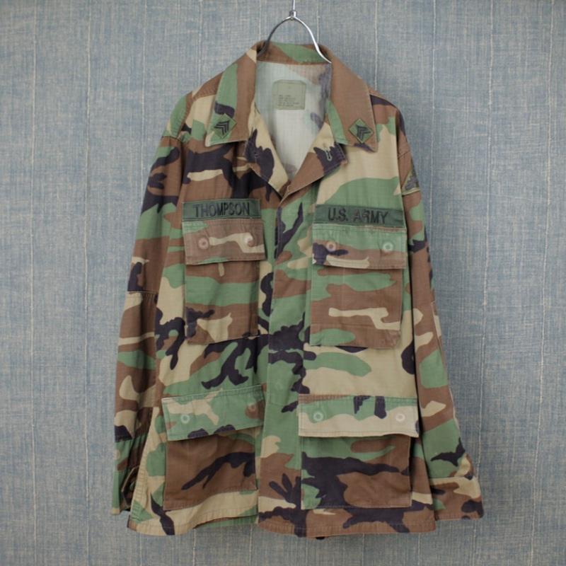 MILITARY（ミリタリー） 古着 米軍 ウッドランドカモ BDUシャツ SXS 