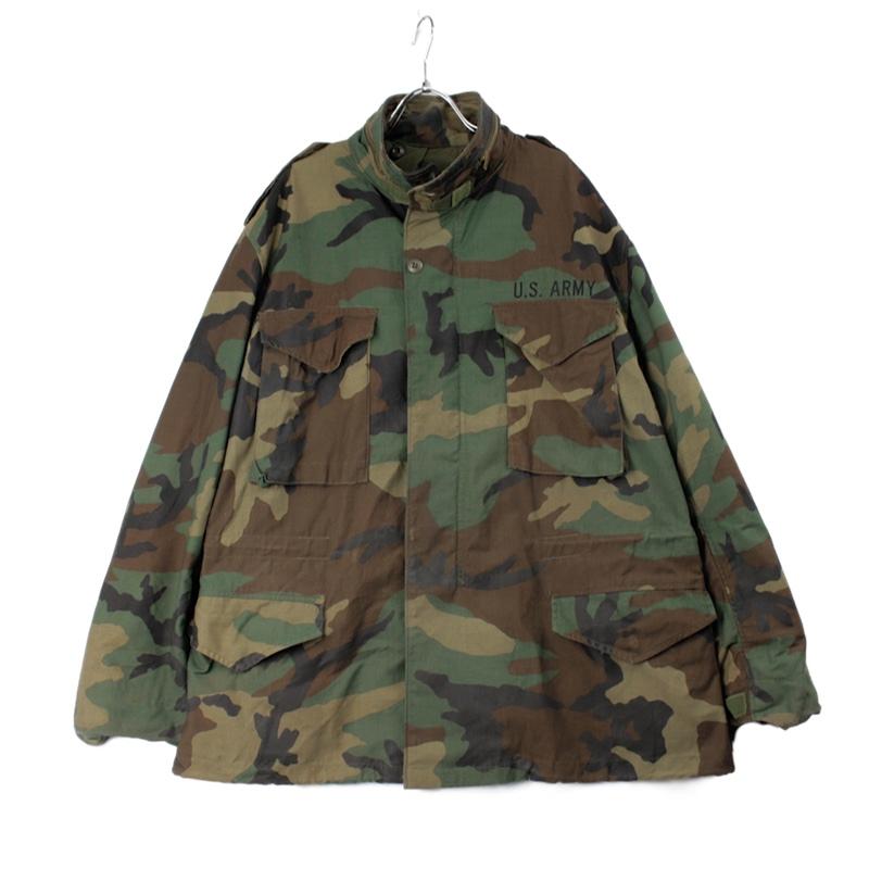 米軍 M-65 80's フィールドジャケット ウッドランドカモ　実物　L-R MILITARY 古着 M-65 フィールドジャケット ウッドランドカモ LR 80's