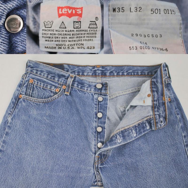 Levi's 古着 リーバイス 501 デニムパンツ 00's USA製 実寸W34.5L31.5