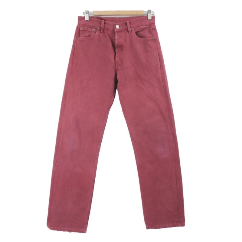 Levi's（リーバイス） 古着 後染めバーガンディ 501 カラー デニム