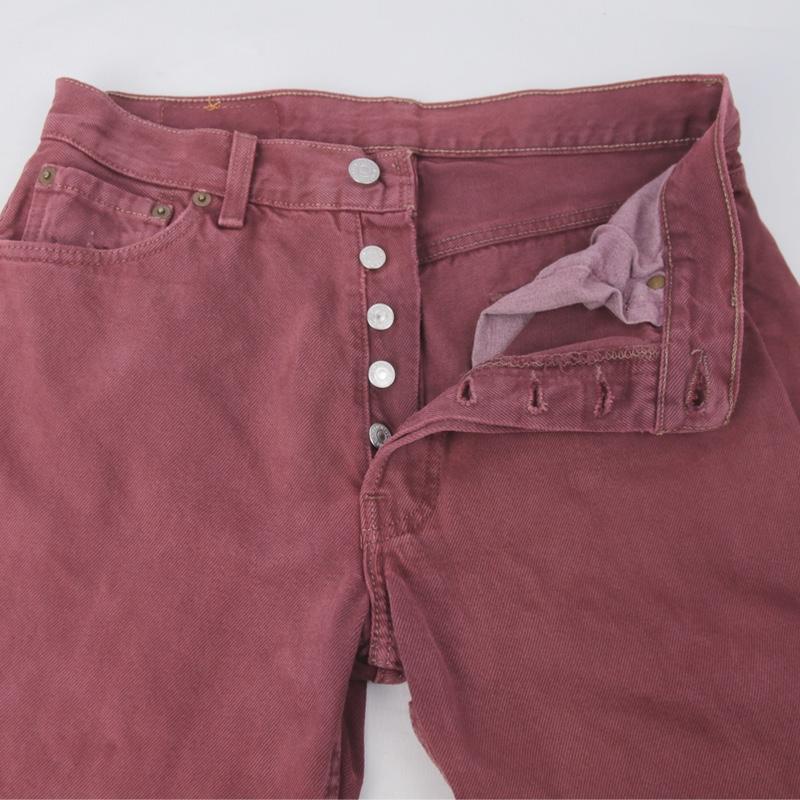 Levi's（リーバイス） 古着 後染めバーガンディ 501 カラー デニム