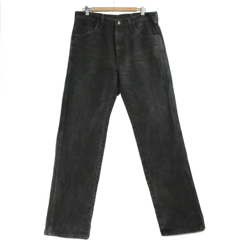 古着 RUSTLER ラスラー ブラック デニムパンツ 実寸W35L34 [9020476 