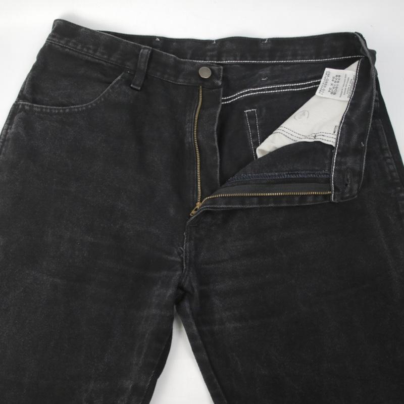 古着 RUSTLER ラスラー ブラック デニムパンツ 実寸W35L34 [9020476 