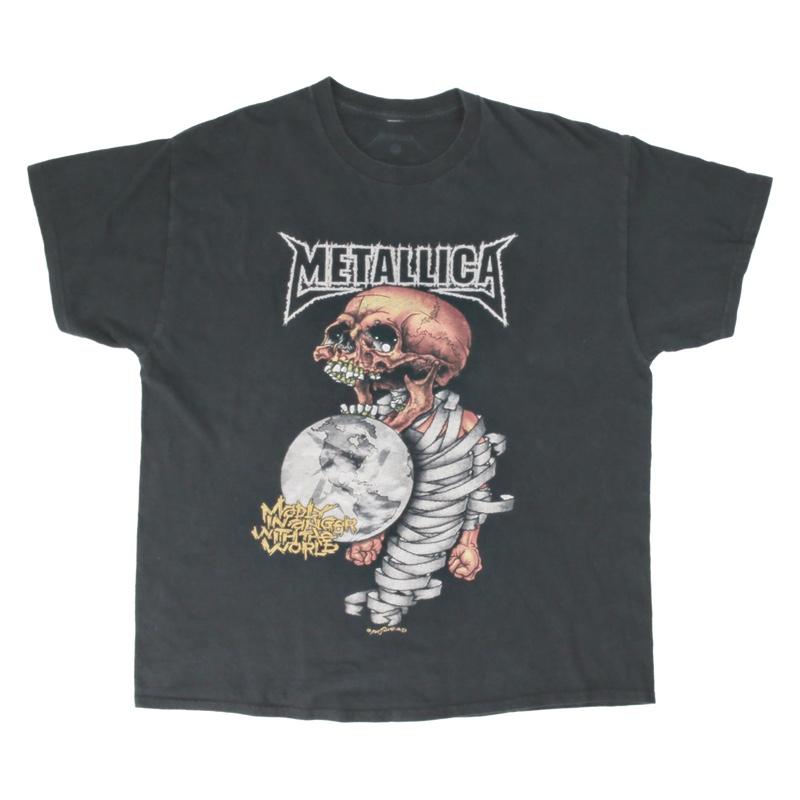 メタリカ METALLICA Tシャツ ブラック PUSHEAD 古着 【メール便