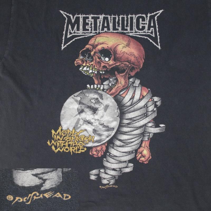 メタリカ METALLICA Tシャツ ブラック PUSHEAD 古着 【メール便