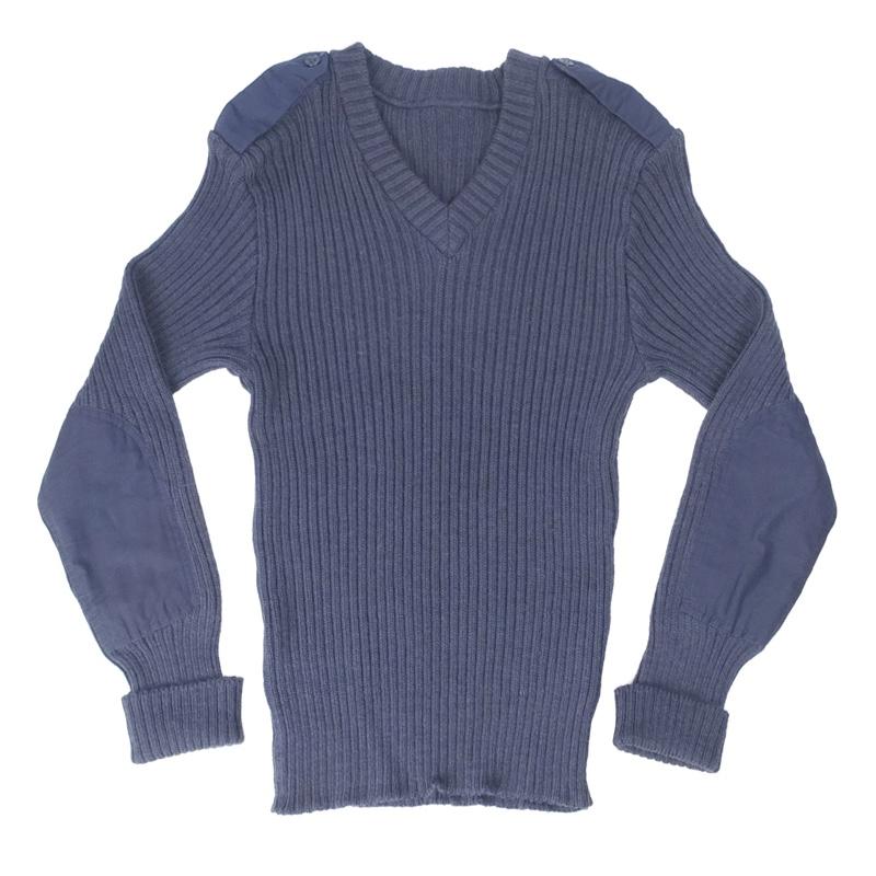 MILITARY（ミリタリー） 古着 Vネック コマンド セーター USAF ブルー