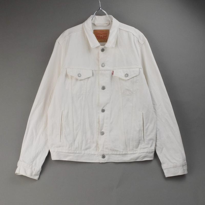 Levi's（リーバイス） ホワイト デニムジャケットバックペイント G