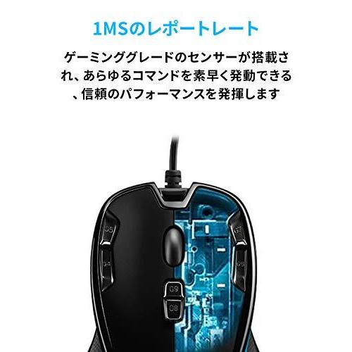 Logicool G ロジクール ゲーミングマウス 有線 G300Sr 左右対称 軽量