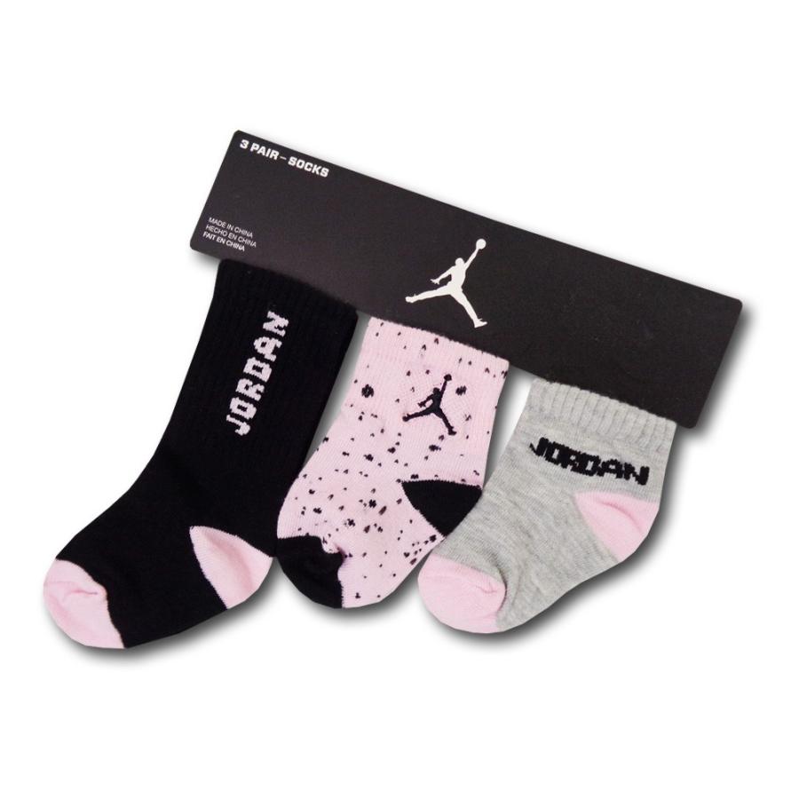 ベビー ジョーダン ソックス 3足セット Infant Jordan Socks 3pack Socks黒ピンク灰 Ba518 Ba518 Hoop Town 通販 Yahoo ショッピング
