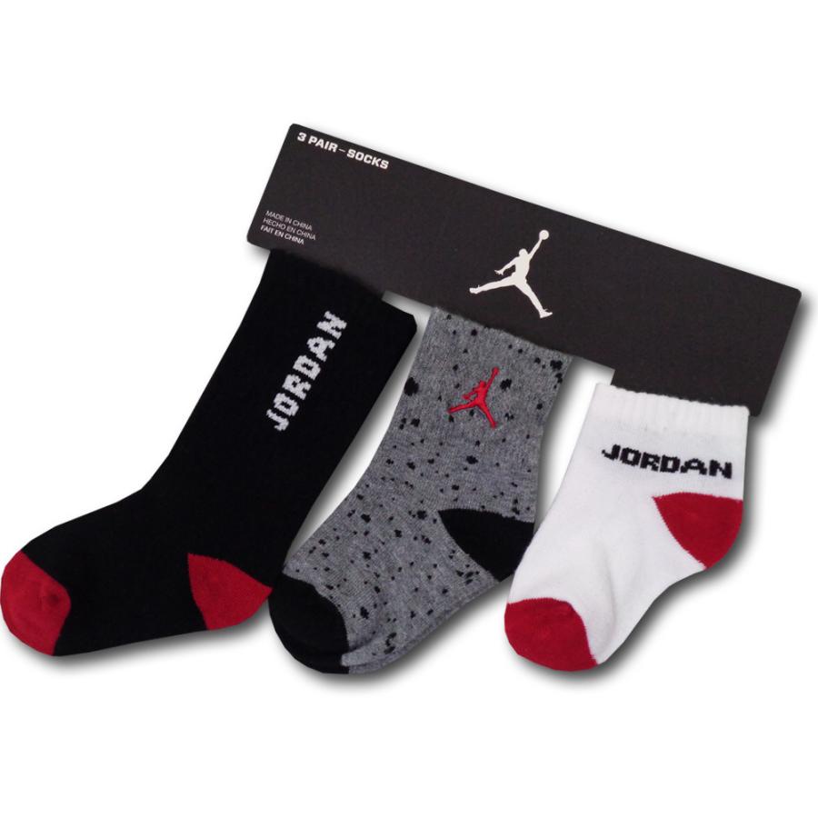 ベビー ジョーダン ソックス 3足セット Jordan Infant Socks 3pack 赤ちゃん 子供用 靴下 黒灰白 Ba535 Ba535 Hoop Town 通販 Yahoo ショッピング