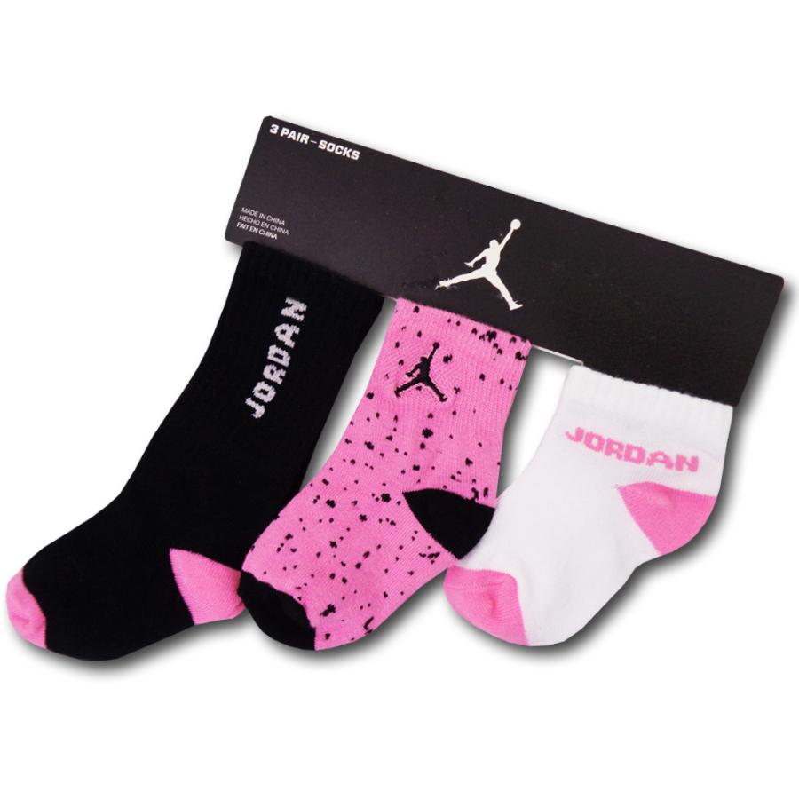 ベビー キッズ ジョーダン ソックス 3足セット Jordan Socks 靴下 黒ピンク白 9 13cm Ba548 Ba548 Hoop Town 通販 Yahoo ショッピング