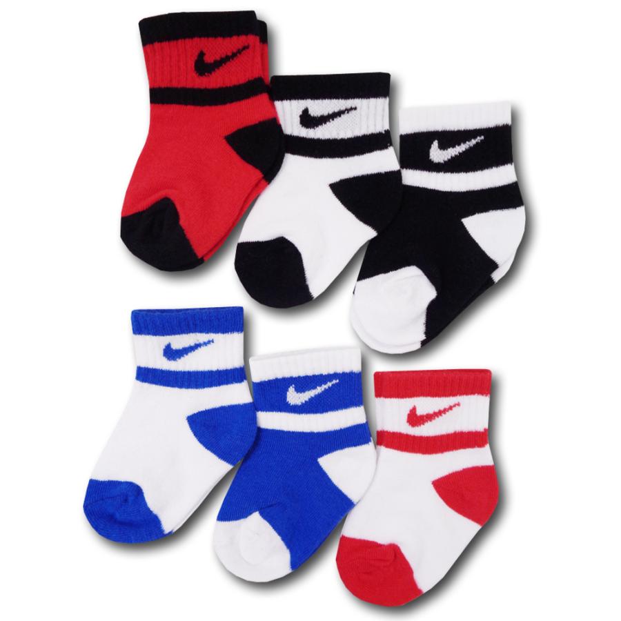 ベビー ナイキ ソックス 6足セット Nike Infant Socks 6 Pack Set 赤ちゃん 子供用 靴下 白赤青 Ba5 Ba5 Hoop Town 通販 Yahoo ショッピング