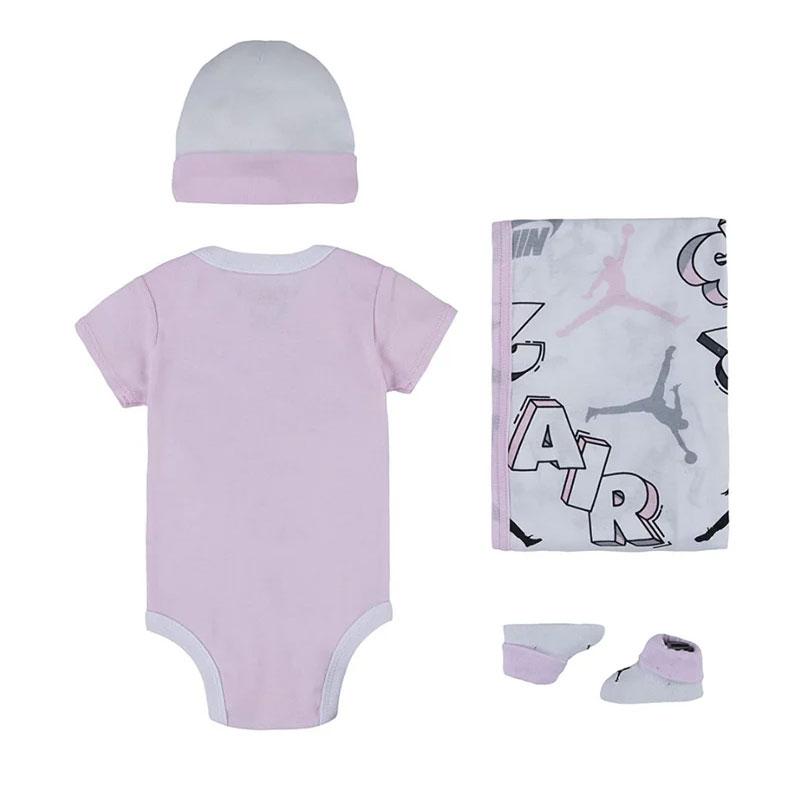 べビー ジョーダン ロンパース&ブランケット 4点セット Jordan Infant Set 帽子 靴下 ギフトセット ピンク系 箱付き ...