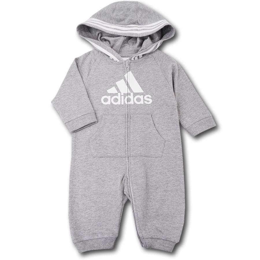 ベビー Adidas Hooded Coverall Baby アディダス フード付きカバーオール 灰白 Bo017 Bo017 Hoop Town 通販 Yahoo ショッピング