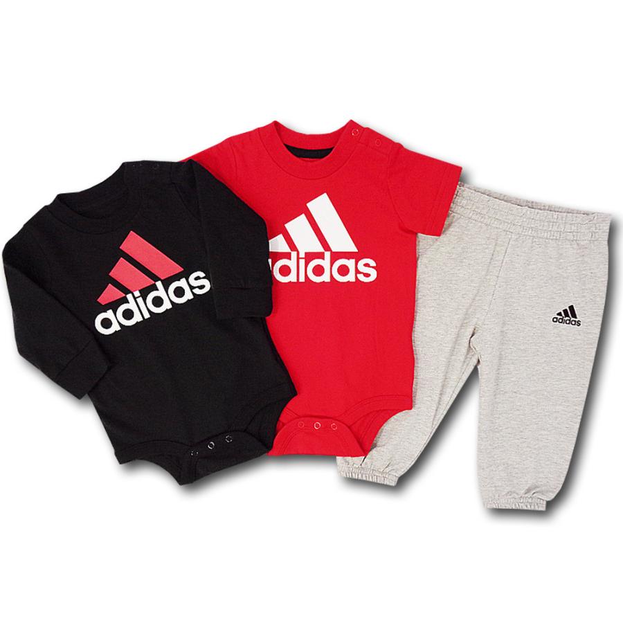 ベビー アディダス ロンパース パンツ セットアップ 3点セット Adidas Infant Rompers Set ベビー服 赤ちゃん 黒赤灰 Bo078 Bo078 Hoop Town 通販 Yahoo ショッピング