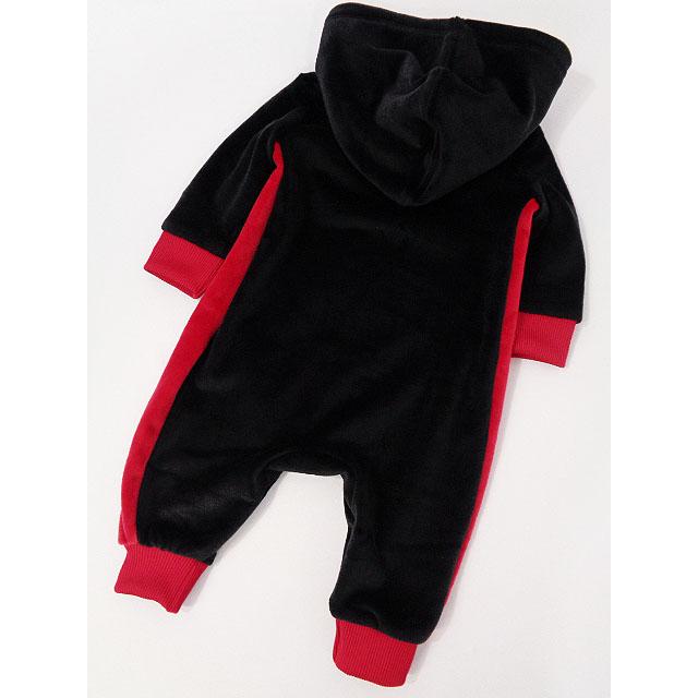 ベビー ジョーダン ベロアカバーオール Jordan Coverall ベビー服 赤ちゃん 黒赤 BT203|hooptown|03