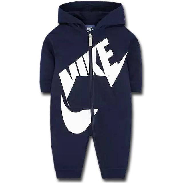ベビー ナイキ フード付き カバーオール ベビー服 赤ちゃん服 Nike Futura Infant Coverall 紺白 Bt366 Bt366 Hoop Town 通販 Yahoo ショッピング