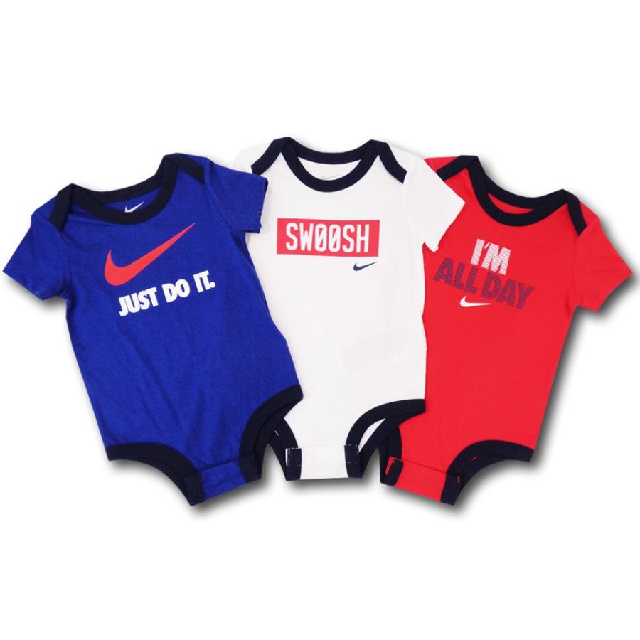 ベビー ナイキ ロンパース 3枚セット Baby Nike Romper 3 Piece Set ベビー服 赤ちゃん服 新生児 青白赤 Bt536 Bt536 Hoop Town 通販 Yahoo ショッピング