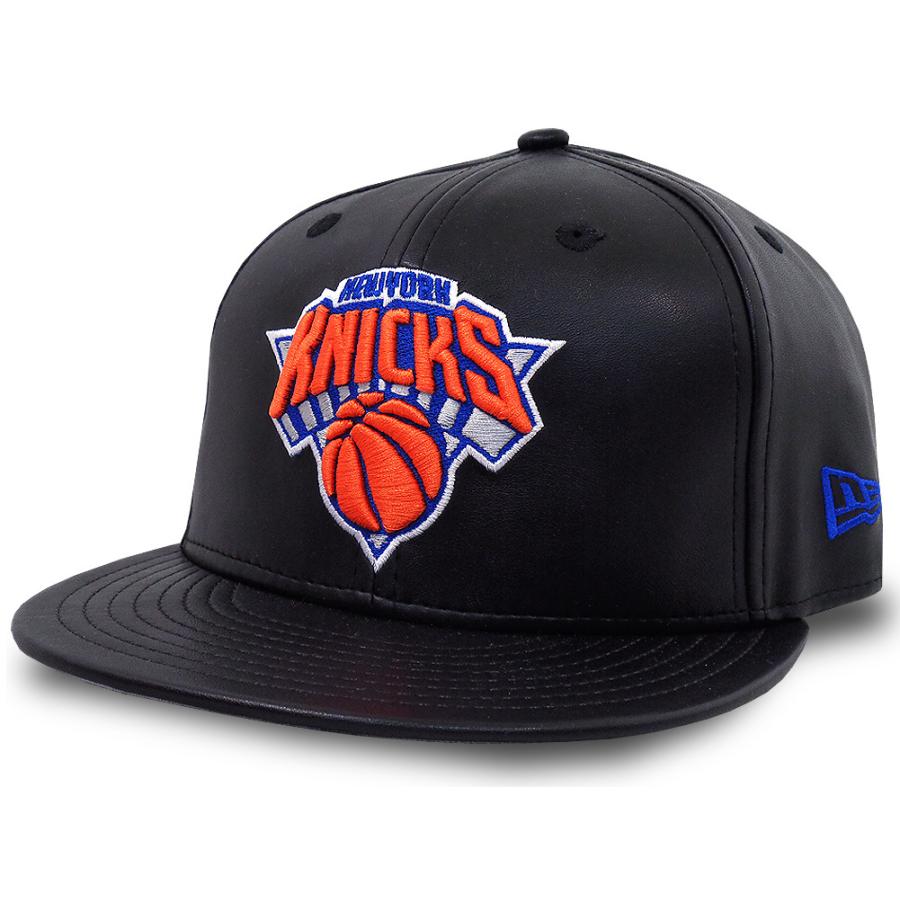 ニューエラ NBA ニューヨーク・ニックス PUレザーキャップ New Era New York Knicks Cap 帽子 合皮　黒 CN229  :CN229:HOOP TOWN - 通販 - Yahoo!ショッピング