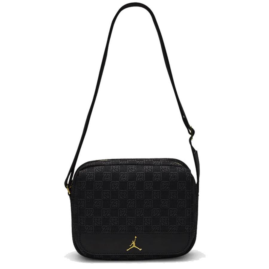 JORDAN ゴールドロゴ ショルダーバッグ 黒 わけあり ショルダーバッグ