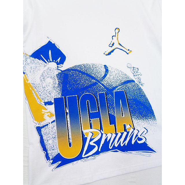 メンズ ジョーダン NCAA カリフォルニア大学ロサンゼルス校 ブルーインズ Tシャツ Jordan UCLA Bruins T-Shirt　白青黄色  JT187｜hooptown｜02