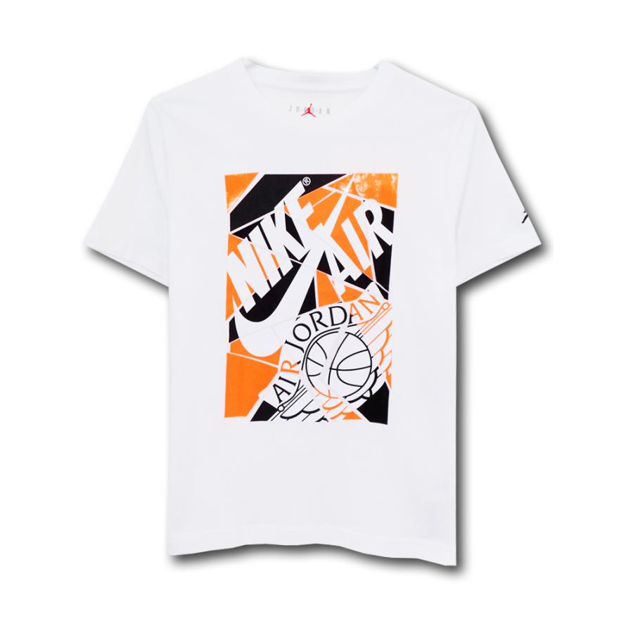 キッズ ジョーダン ｔシャツ Jordan T Shirt 白黒ネオンオレンジ Ll408 Ll408 Hoop Town 通販 Yahoo ショッピング