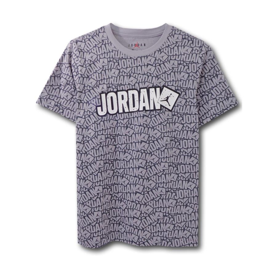 セール！ ジュニア ジョーダン Tシャツ Jordan Sticker TShirt キッズ トップス 灰白黒 LL648 LL648