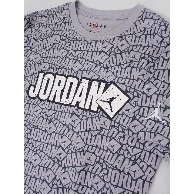 セール！ ジュニア ジョーダン Tシャツ Jordan Sticker TShirt キッズ トップス 灰白黒 LL648 LL648